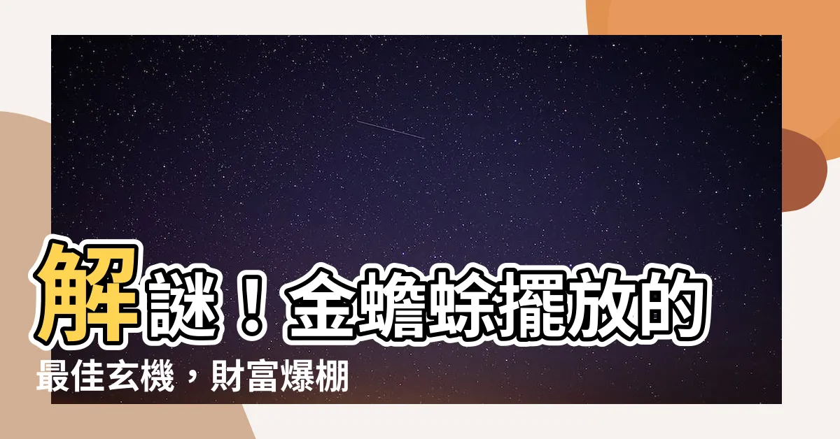 【金蟾蜍位置】解謎！金蟾蜍擺放的最佳玄機，財富爆棚就靠它！