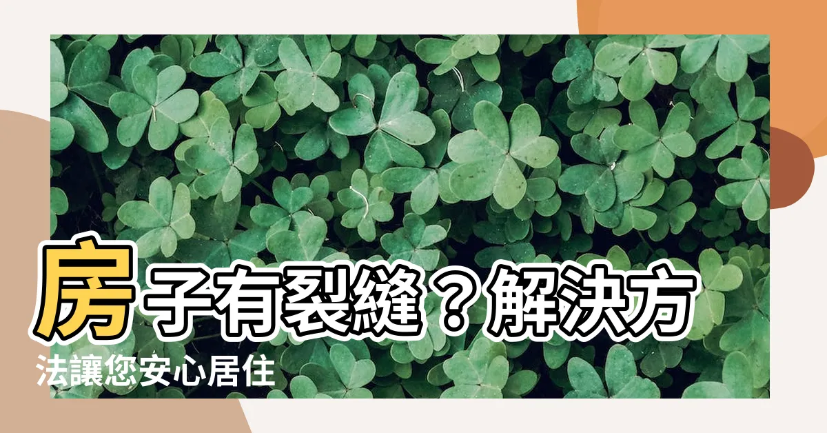 【房子有裂縫】房子有裂縫？解決方法讓您安心居住