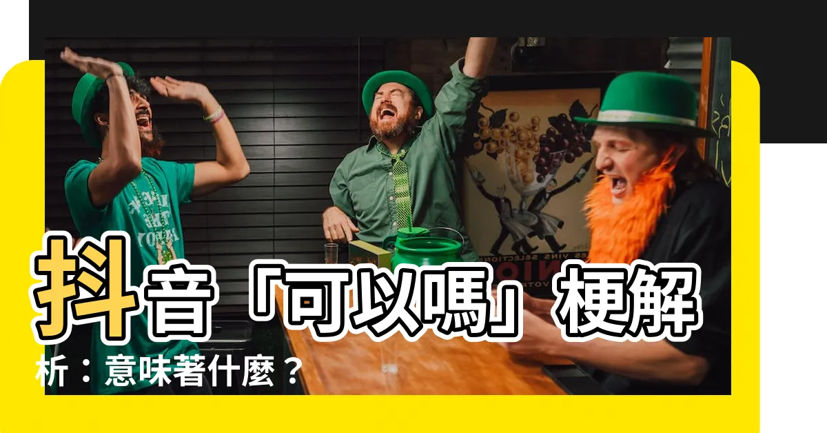【可以嗎 意味】抖音「可以嗎」梗解析：意味著什麼？