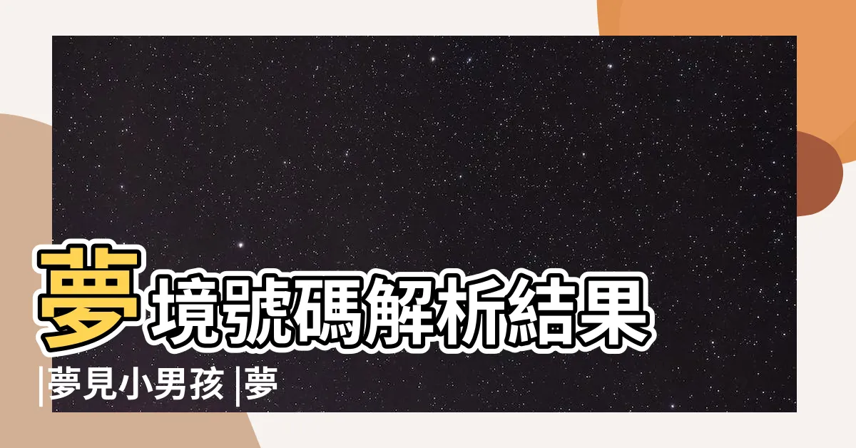 【夢到小男孩幾號】夢境號碼解析結果 |夢見小男孩 |夢境號碼解析結果 |