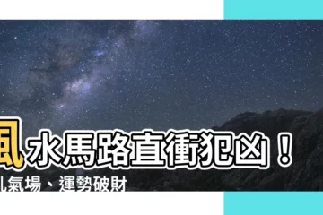 【風水馬路直衝】風水馬路直衝犯兇！攪亂氣場、運勢破財、禍事臨門！這樣化解