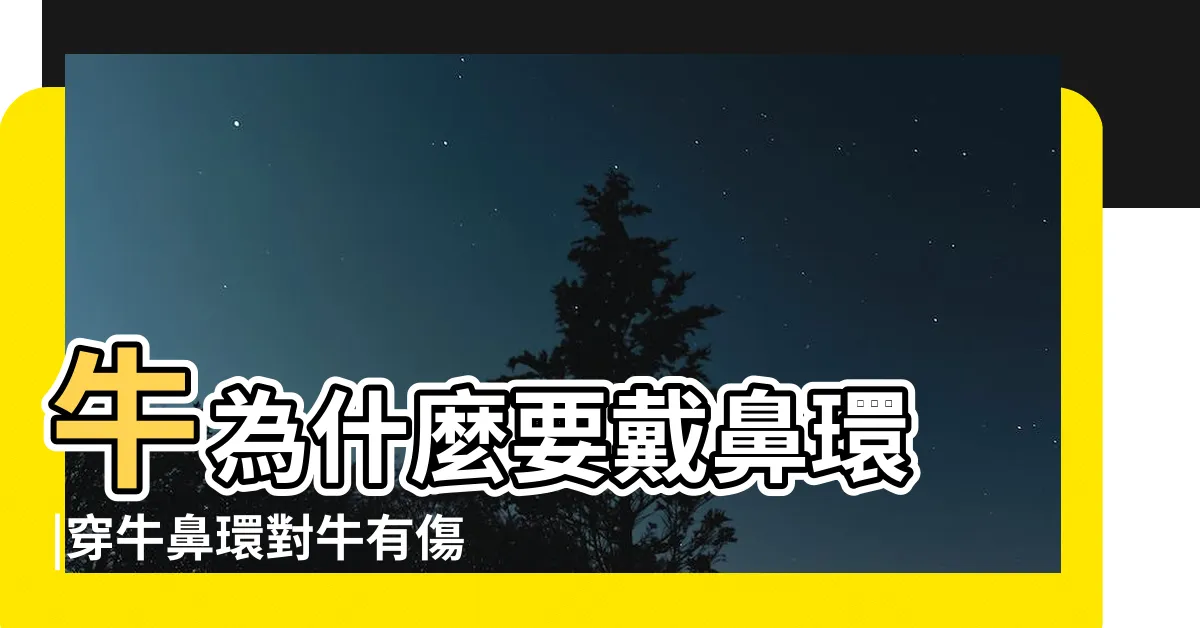 【牛鼻環作用】牛為什麼要戴鼻環 |穿牛鼻環對牛有傷害嗎 |養殖經驗告訴你 |