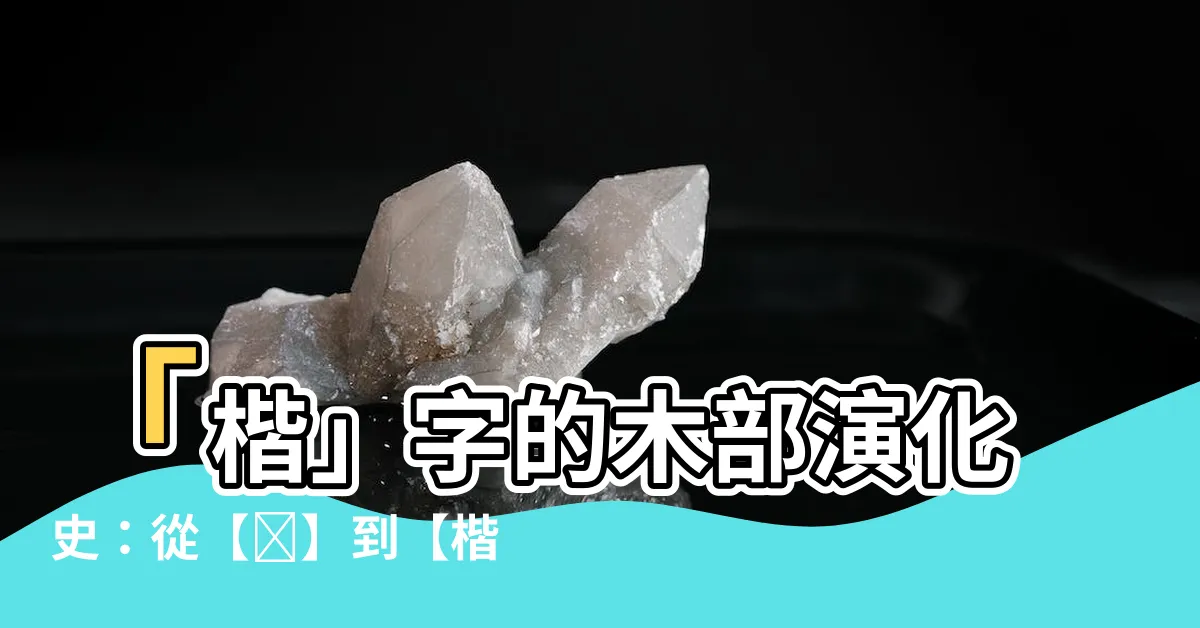 【木皆注音】「楷」字的木部演化史：從【榸】到【楷】，木皆注音！