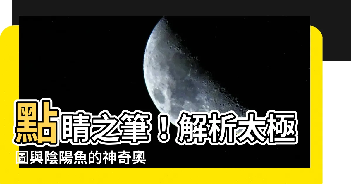 【陰陽魚】點睛之筆！解析太極圖與陰陽魚的神奇奧義