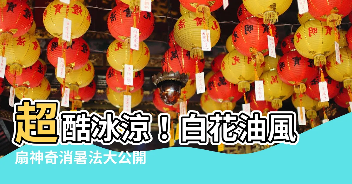 【白花油 風扇】超酷冰涼！白花油風扇神奇消暑法大公開！