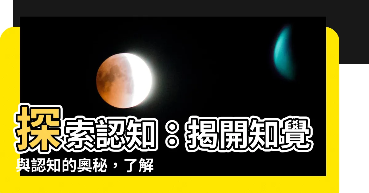 【何謂認知】探索認知：揭開知覺與認知的奧秘，瞭解何謂認知