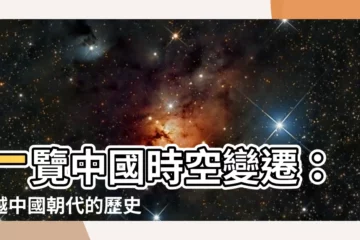 【中國時代表】一覽中國時空變遷：穿越中國朝代的歷史年表
