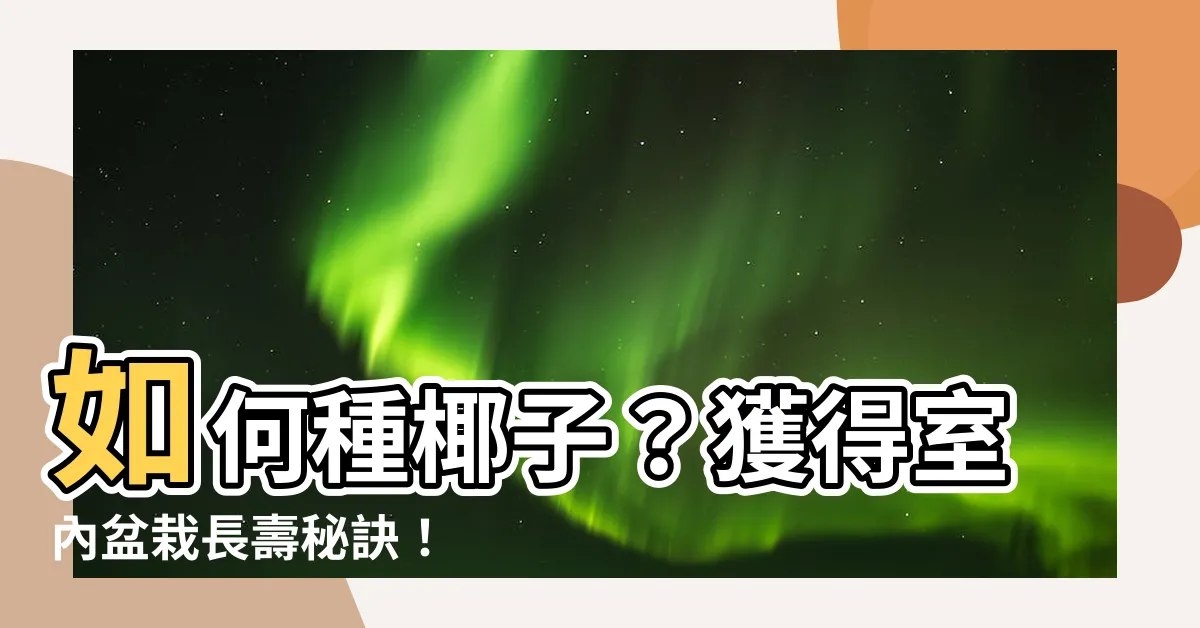 【椰子怎麼種】如何種椰子？獲得室內盆栽長壽秘訣！