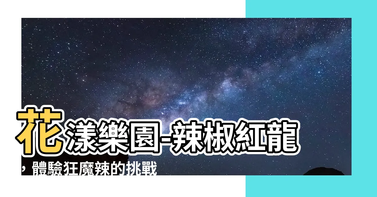 【辣椒紅龍】花漾樂園-辣椒紅龍，體驗狂魔辣的挑戰！