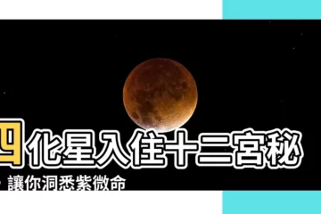 【四化星入十二宮詳解】四化星入住十二宮秘笈，讓你洞悉紫微命運密碼！