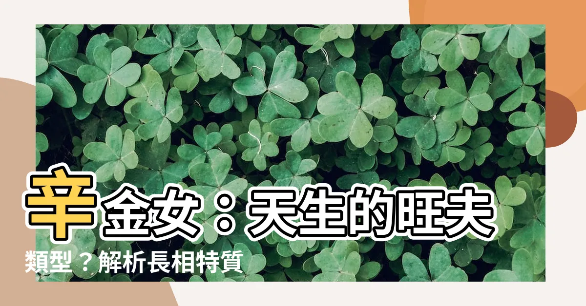【辛金女長相】辛金女：天生的旺夫類型？解析長相特質和命運