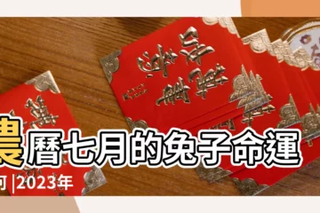 【七月出生的兔子命運】農曆七月的兔子命運如何 |2023年農曆7月出生的兔寶寶命運家庭富足衣食無憂 |農曆7月出生屬兔人命好嗎 |