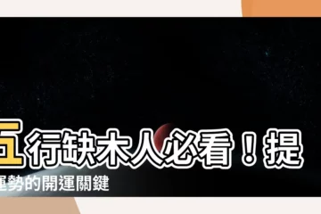 【要木】五行缺木人必看！提升運勢的開運關鍵