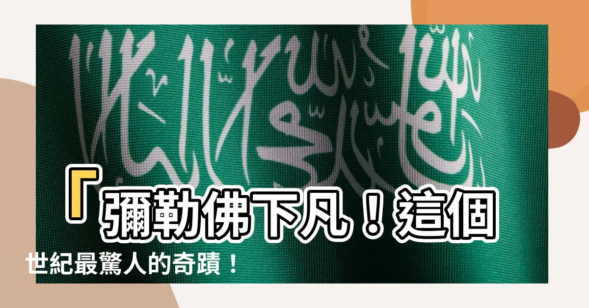 【彌勒】「彌勒佛下凡！這個世紀最驚人的奇蹟！」