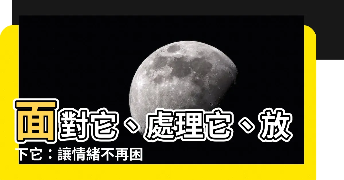 【面對處理放下】面對它、處理它、放下它：讓情緒不再困擾你的心