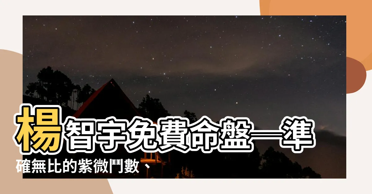【楊智宇免費命盤】楊智宇免費命盤─準確無比的紫微鬥數、姓名學及取名服務