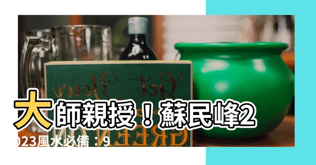 【蘇民峯2023風水】大師親授！蘇民峯2023風水必備：9大方位佈局化解病災招財運