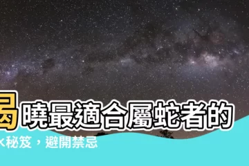 【屬蛇風水】揭曉最適合屬蛇者的風水秘笈，避開禁忌好運連連！