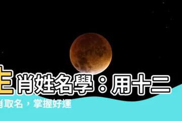 【生肖姓名姓名學】生肖姓名學：用十二生肖取名，掌握好運密碼