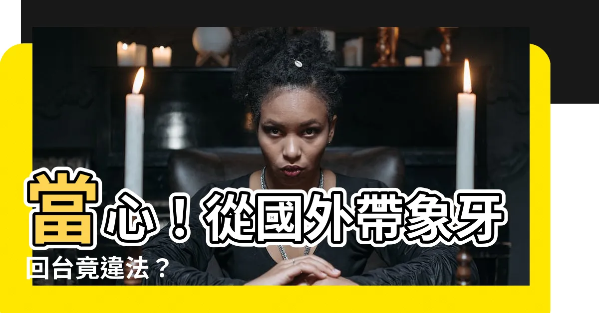 【象牙 輸入】當心！從國外帶象牙回台竟違法？