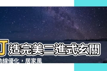 【二進式】打造完美二進式玄關！動線優化，居家風水一次搞定
