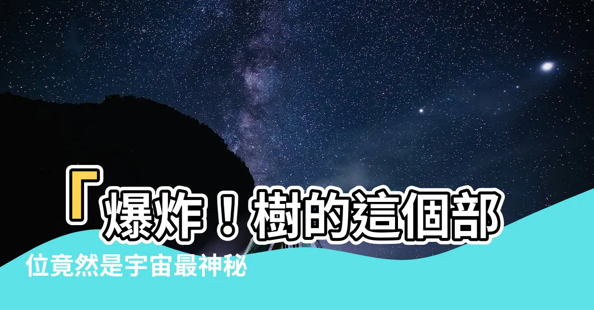 【樹的部位】「爆炸！樹的這個部位竟然是宇宙最神秘的營養器官！」