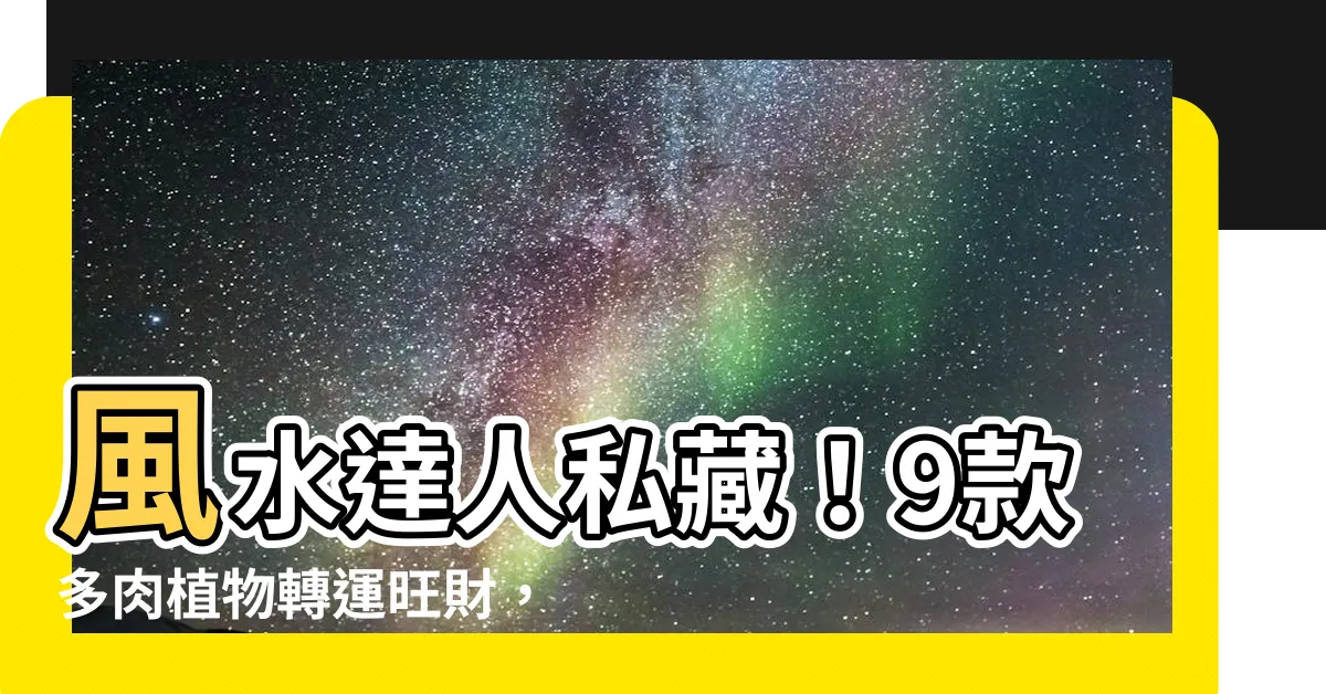 【風水 多肉植物】風水達人私藏！9款多肉植物轉運旺財，擺錯恐衰運連連