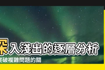 【逐層】深入淺出的逐層分析：突破複雜問題的關鍵