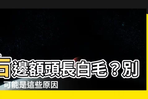 【右邊額頭長白毛】右邊額頭長白毛？別慌！可能是這些原因引起的，教你輕鬆解決！