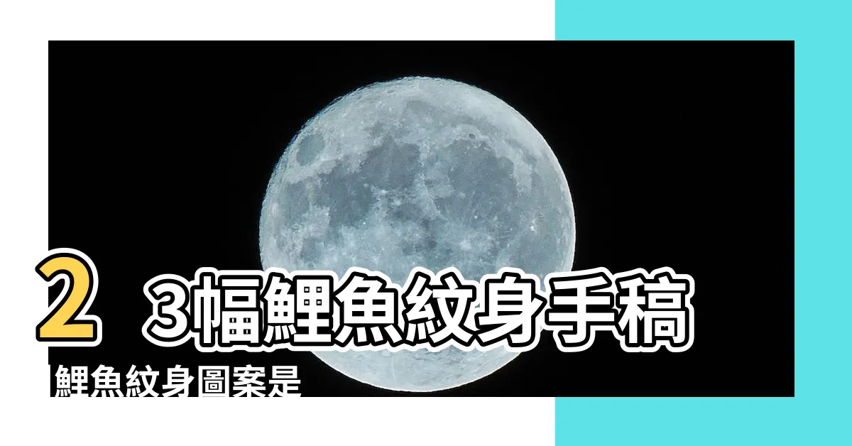 【鯉魚刺青意義】23幅鯉魚紋身手稿 |鯉魚紋身圖案是傳統紋身中頗有代表的紋身圖案之一 |忌諱講究 |