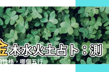 【金木水火土型人】金木水火土占卜：測你的性格，哪個五行類型最像你？