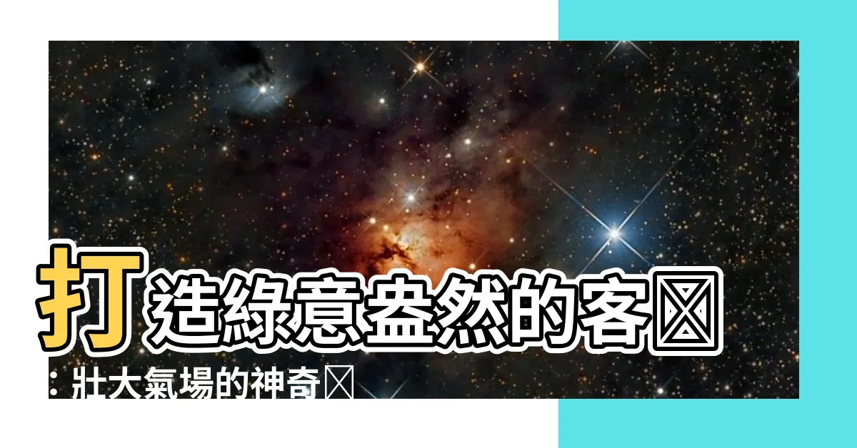 【客廳綠植】打造綠意盎然的客廳：壯大氣場的神奇綠植
