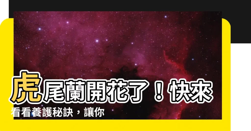 【虎尾蘭 花】虎尾蘭開花了！快來看看養護秘訣，讓你的虎尾蘭花開不斷！