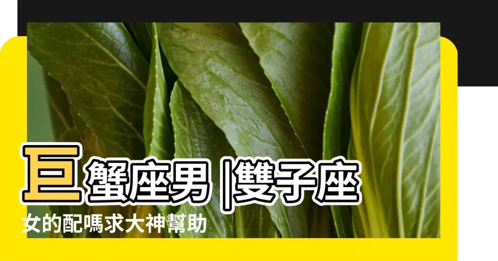 巨蟹座男 |雙子座女的配嗎求大神幫助 |巨蟹男和雙子女結婚 |【屬豬巨蟹男屬虎雙子女】