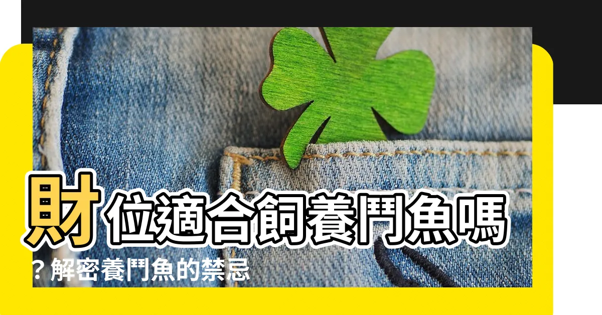 【財位可以養鬥魚嗎】財位適合飼養鬥魚嗎？解密養鬥魚的禁忌與風水指南