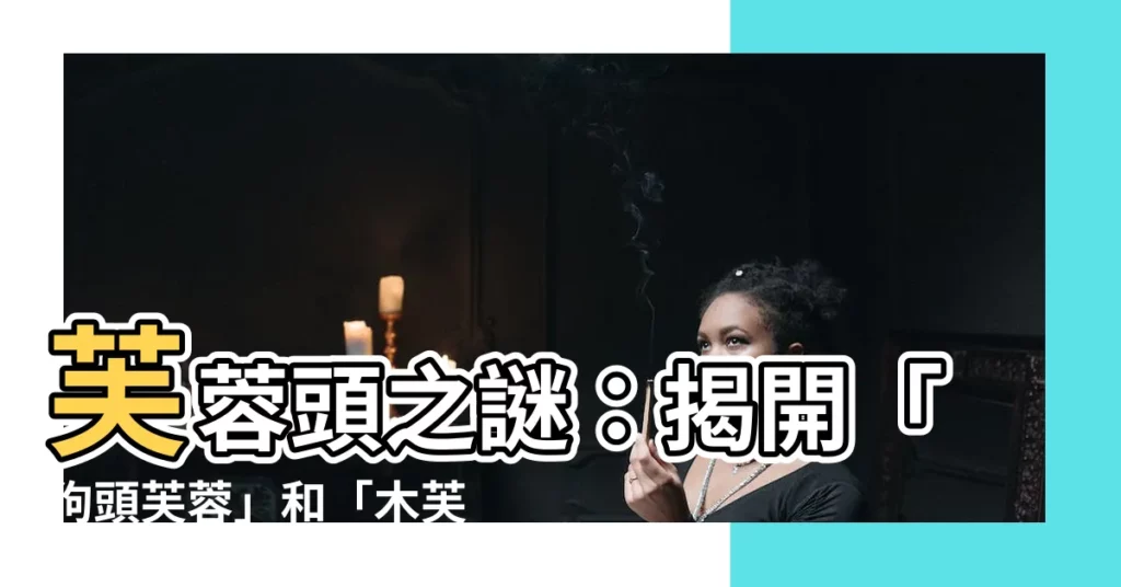 【芙蓉頭】芙蓉頭之謎：揭開「狗頭芙蓉」和「木芙蓉」的前世今生