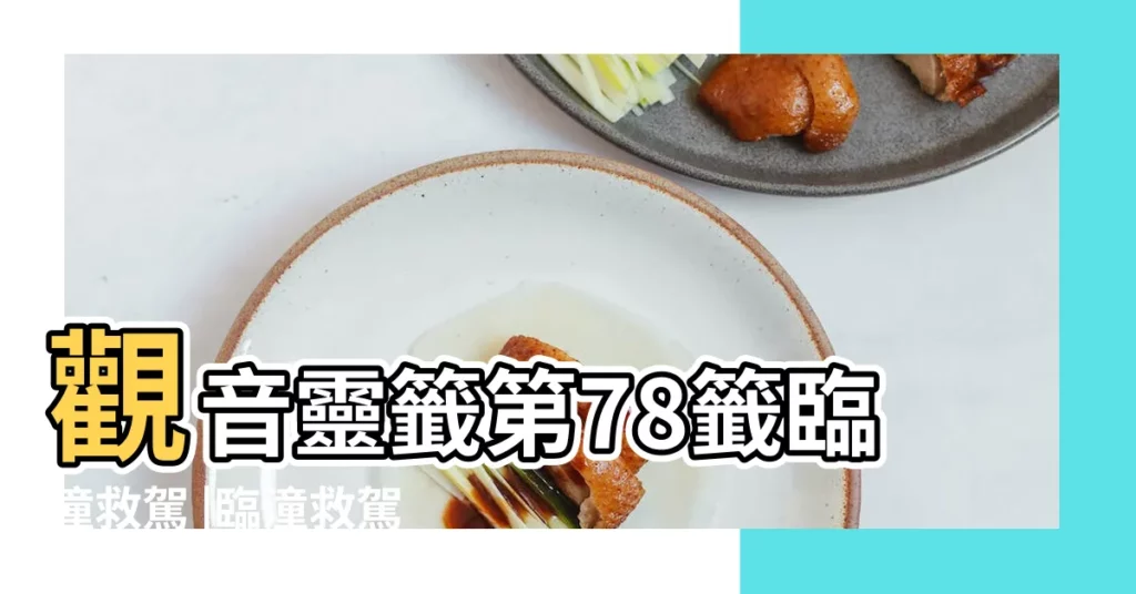 觀音靈籤第78籤臨潼救駕 |臨潼救駕 |觀音靈籤百首 |【觀音籤78求病】