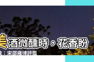 【美酒飲教微醉後 好花看到半開時】美酒微醺時，花香盼綻放：宋邵雍律詩鑑賞與延伸學習