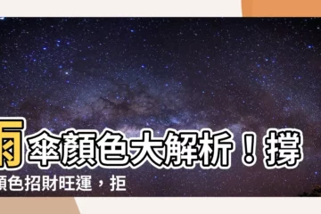 【雨傘顏色風水】雨傘顏色大解析！撐對顏色招財旺運，拒絕衰運纏身