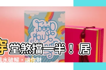 【穿堂煞 擋 一半】穿堂煞擋一半！ 居家風水破解，讓你財運健康不漏財