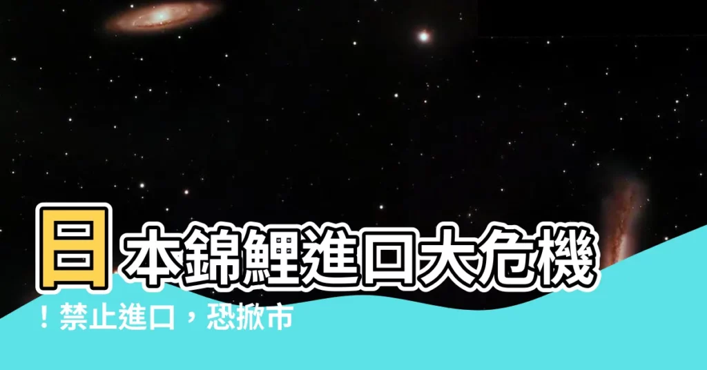 【日本錦鯉】日本錦鯉進口大危機！禁止進口，恐掀市場大動盪！