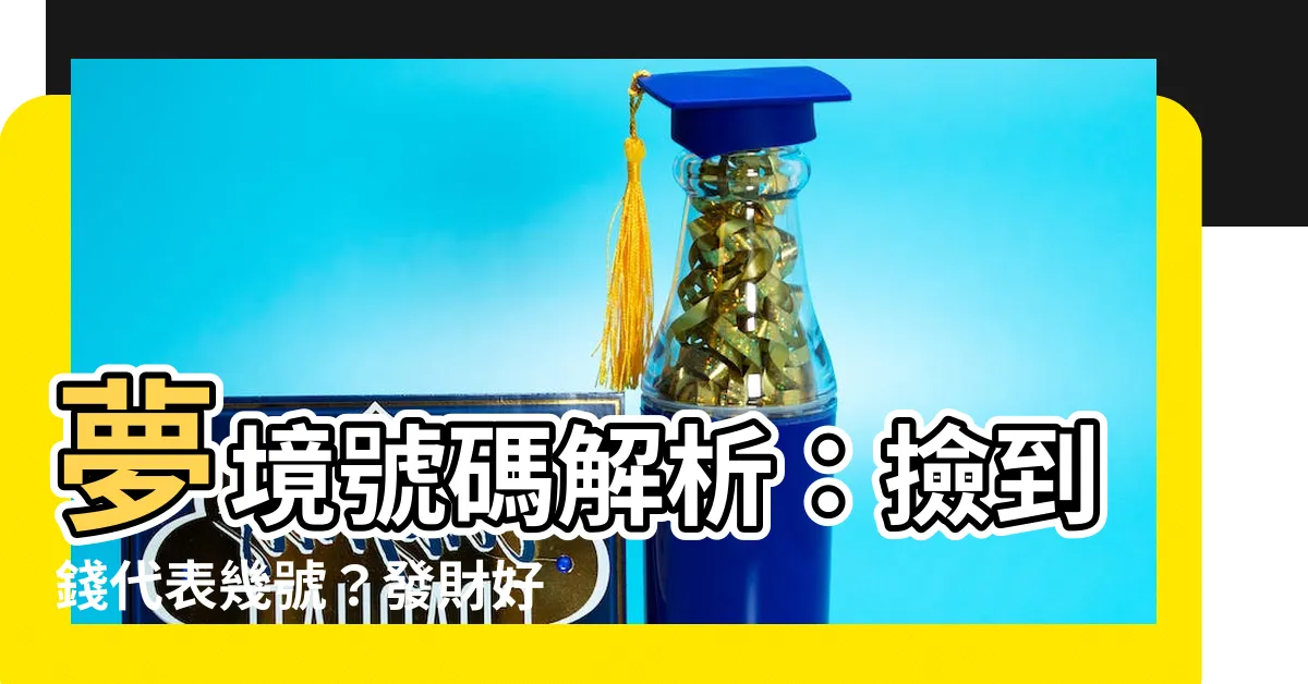 【撿到錢代表幾號】夢境號碼解析：撿到錢代表幾號？發財好運快來報