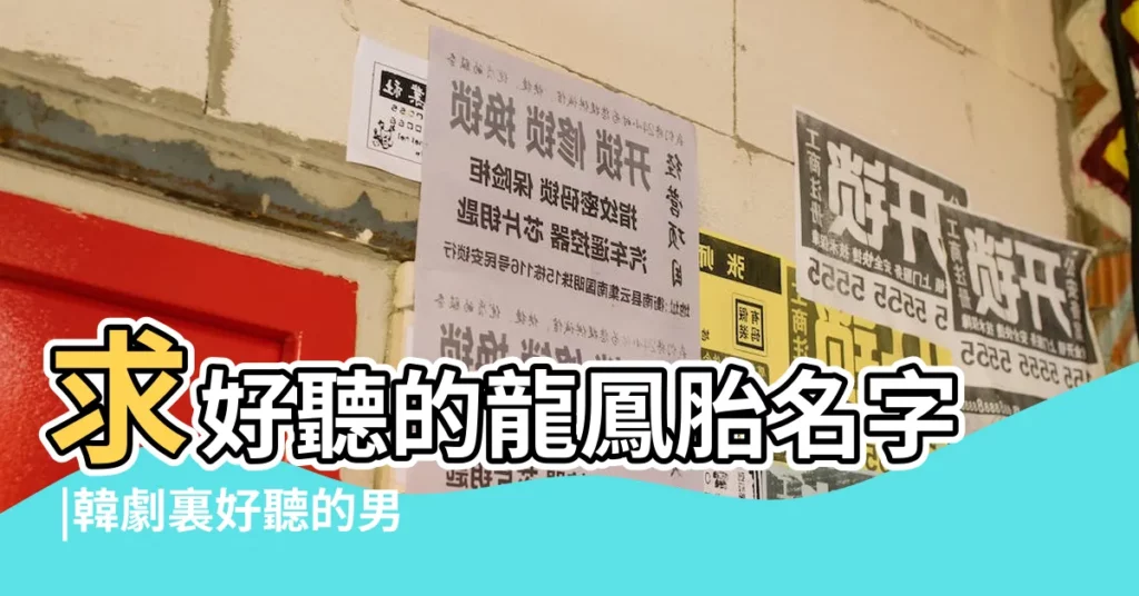 求好聽的龍鳳胎名字 |韓劇裏好聽的男孩名字 |好聽的龍鳳胎名字 |【徐俊熙名字好聽嗎】