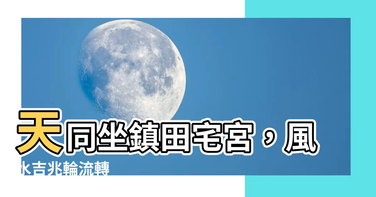【田宅宮 天同】天同坐鎮田宅宮，風水吉兆輪流轉