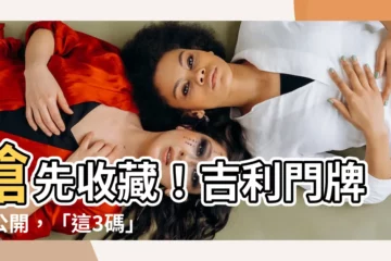 【吉利門牌】搶先收藏！吉利門牌大公開，「這3碼」住家財運亨通