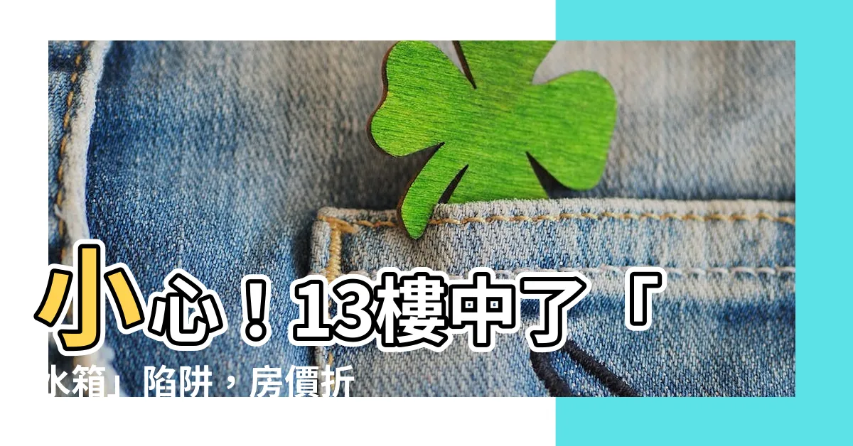 【13樓中繼水箱】小心！13樓中了「水箱」陷阱，房價折損過半