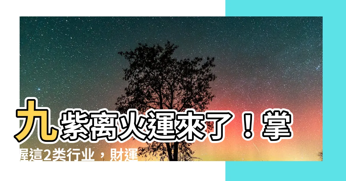 【離火運行業】九紫離火運來了！掌握這2類行業，財運旺20年！