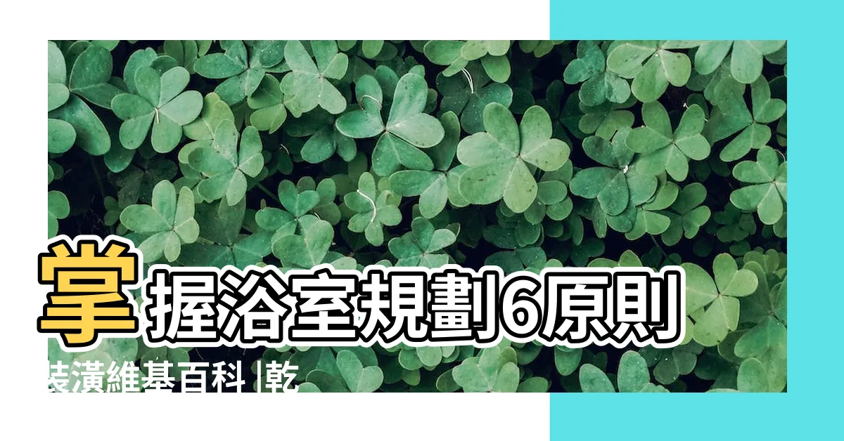 【浴室配置五大原則】掌握浴室規劃6原則裝潢維基百科 |乾濕分離浴室設計全攻略 |浴室搭配五大重點全公開 |