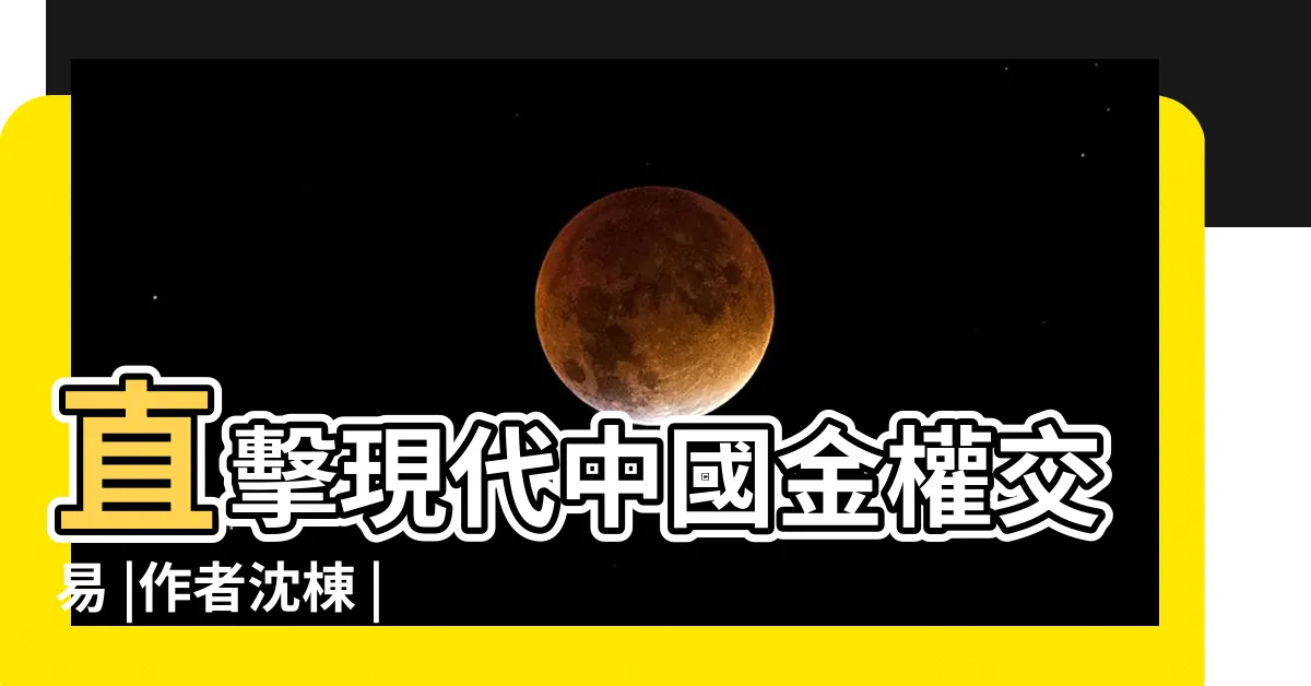 【紅色羅盤】直擊現代中國金權交易 |作者沈棟 |每個中國商人都是白手套 |