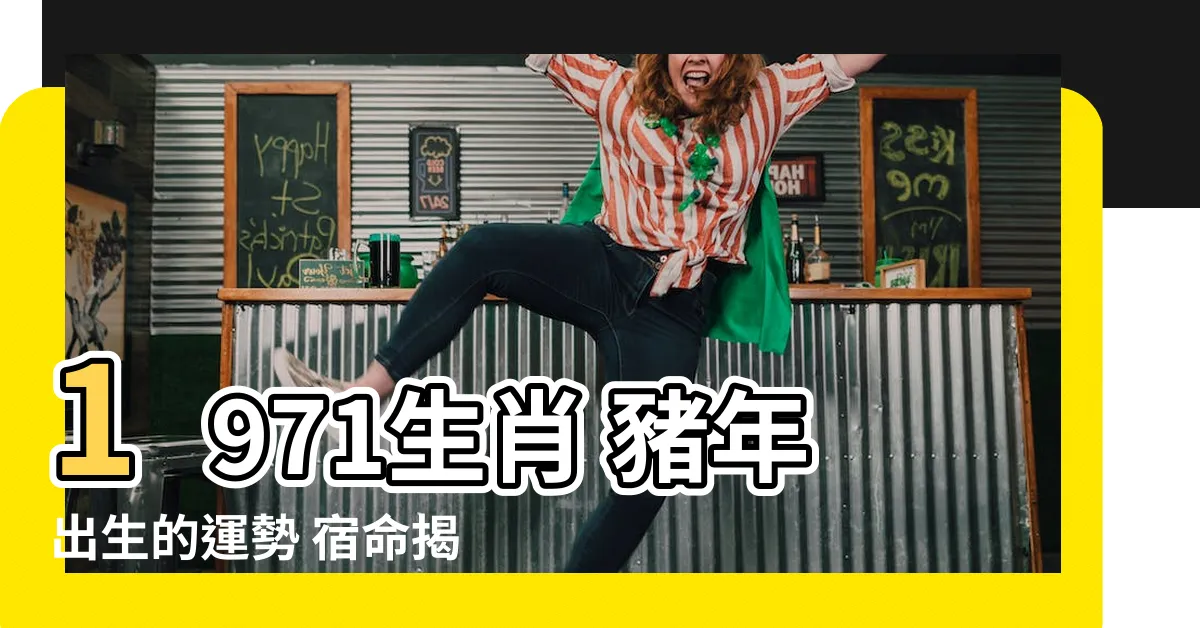 【1971生肖】1971生肖 豬年出生的運勢 宿命揭密！